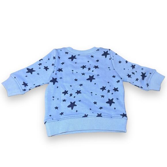 Moon & Back by Hanna Andersson Star Sweatshirt Size 3-6 Months Organic Cotton - Picture 3 of 5